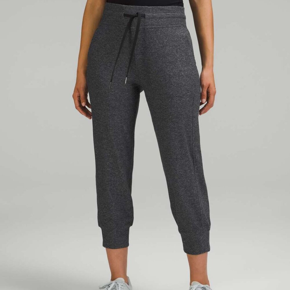 Lululemon Ready to Rulu High-Rise Cropped‎ Jogger Heathered Grey/Black Size 4